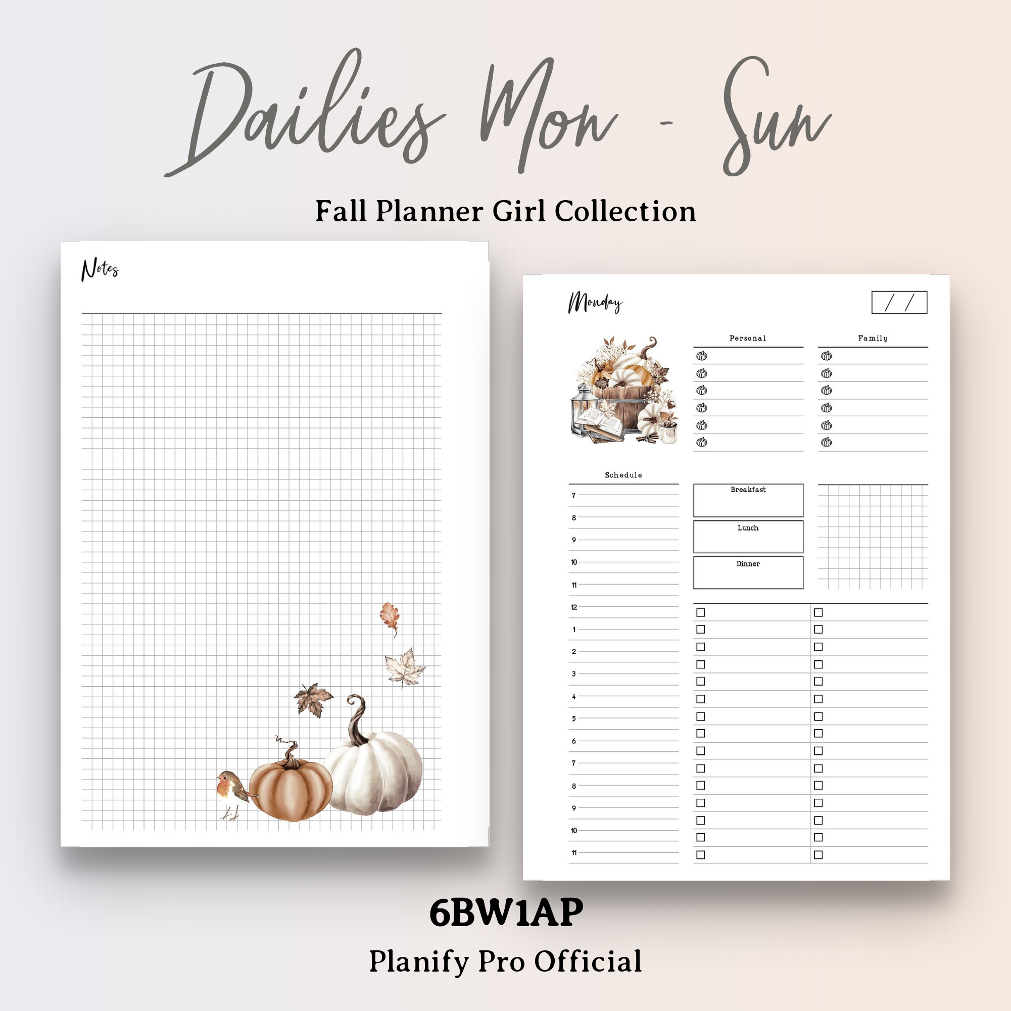 FALL PLANNER GIRL DECO CLEAR STICKERS - RE002 – KeenaPrints